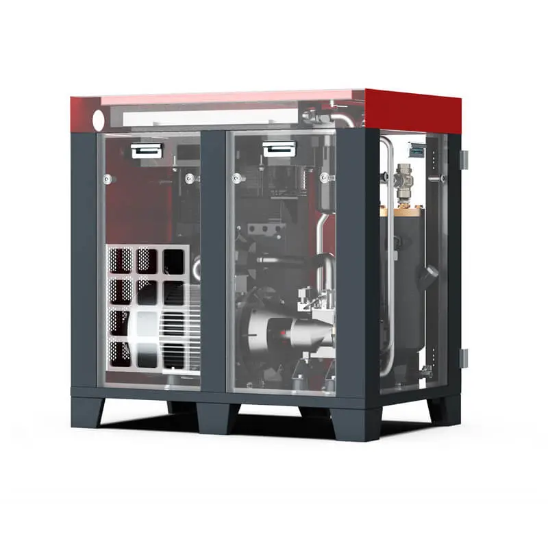 Compressor de Ar de Parafuso 11kW (15HP) - Visão Interna
