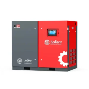 Compressor de ar de parafuso rotativo Sollant de 37kW 50HP industrial de alta capacidade - imagem frontal