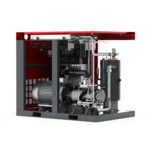 Compressor de Ar de Parafuso 45kW - Gabinete aberto, visão posterior