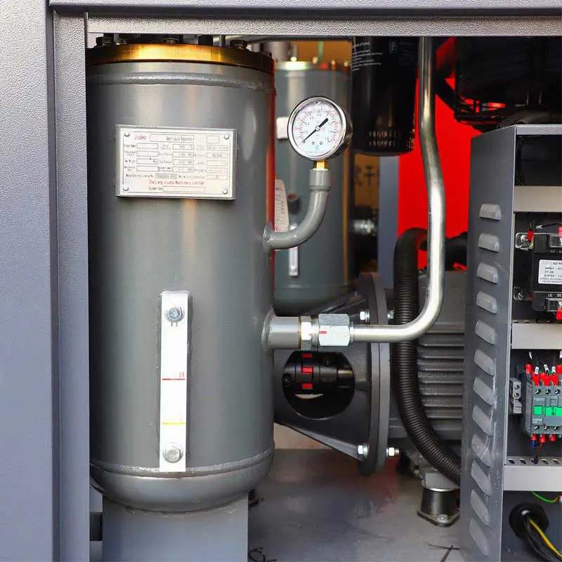 compressor de ar de parafuso 55kW - visão interna