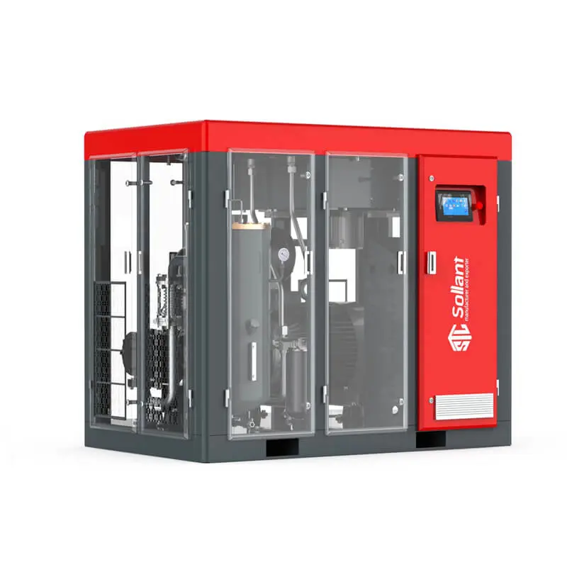 Compressor de Ar de Parafuso 75kW - Gabinete transparente